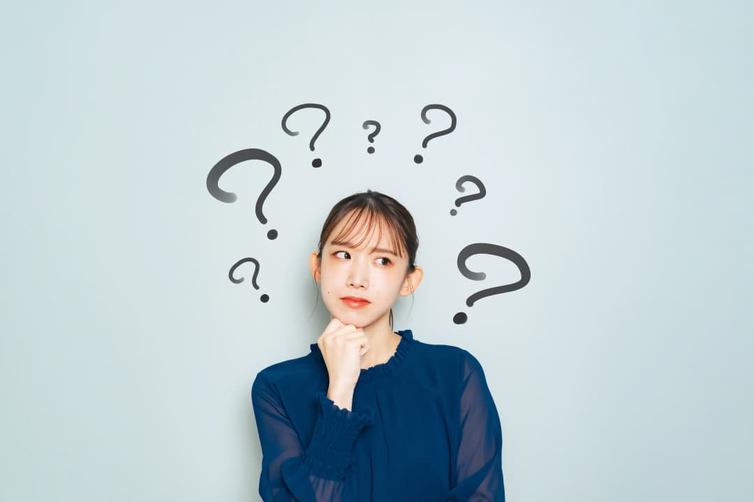 疑問、不安、?、女性